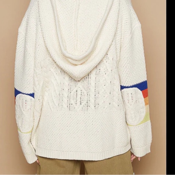 POL Hooded Sweater with Colorful Stripes NWT - Picture 5 of 12
